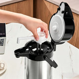 3L Stainless Steel Vacuum Insulated Water Dispenser Coffee Carafe for Hot Drinks Tea Liquid Silver