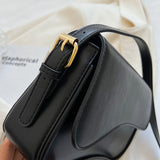 One Shoulder Bag for Women Trendy Underarm Fashion Handbag Black