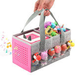 Portable Felt Cloth Storage Bag for Musical Speakers Pink