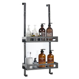 2-Tier Bathroom Shower Caddy Hanging Shelf Bathroom Storage Rack Organizer Style 2