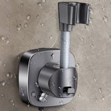 360 Degree Rotation  Shower Head Holder with Suction Cup for Bathroom Bathtub Rental Hotel Black