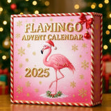 2D Flat Advent Calendar Surprise Box Flamingo-Themed Christmas Gift