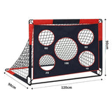 Portable Soccer Goal with Target Gate Foldable Training Target Goal for Backyard