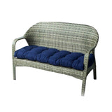 Outdoor Bench Cushion Long Seat Pad with Ties for Indoor Outdoor Furniture Blue
