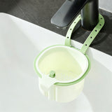 Colander Strainer Skimmer Basket Filter Drain Kitchen Sink Rack with Quick Release Bottom Green