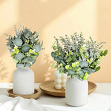 130 Pcs Artificial Mixed Eucalyptus Stems Bulk 5 Kinds for Vase Wedding DIY Home Decor