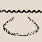 6Pcs Metal Headband Non Slip Hair Hoop for Women Men with Elastic Band