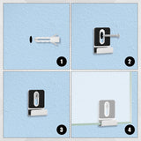 8Pcs Set Metal Mirror Hanging Holders Wall-Mount Display Clips