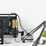 Recording Condenser Mic Kit with Sound Card for Streaming Gold