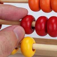 Wooden Abacus for Kids – Math Counting Sticks Number and Alphabet Cards Educational Toy