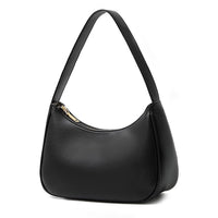 Women Shoulder Bag Elegant Feminine Mini Handbags with Zipper Closure Black
