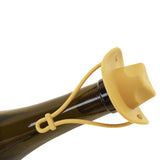 Western Cowboy Hat Silicone Wine Bottle Stopper Champagne Sealer Yellow