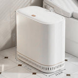 Adsorption Trash Can Large Capacity with Lid for Home Bathroom Kitchen White