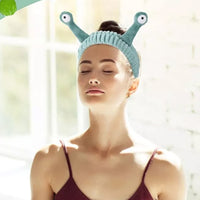 Face Wash Headband Snail Spa Makeup Hair Bands Cartoon Cute Elastic Headband Hair Accessories Green