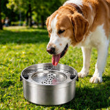 Floating Pet Water Food Bowl 304 Stainless Steel with Removable Plate