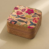 Portable Travel Jewellery Box Organizer PU Wooden Ornaments Jewelry Storage Case Style 1
