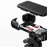 Aluminum Alloy 360-Degree Rotating Bike Motorcycle Phone Mount for 4.7-6.8 Inch Smartphones