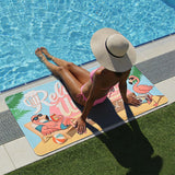 Summer Pool Doormat Non Slip Pool Floor Mat for Swimming Poolside Seating Mats Style 1