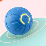 4.5CM Automatic Moving Ball Toy for Cats USB Rechargeable Interactive Vibrating Cat Toy Blue