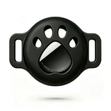 Adjustable Cat Collar with Holder Compatible with Apple AirTag Reflective Collar with Bell for Kittens Cats Black