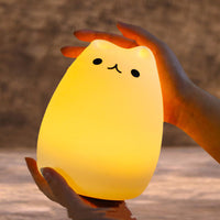 Cat Shape Lamp Silicone Colorful Night Light Cute Kitty Lamp For Bedroom