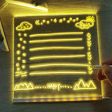 ClearLED Note Board Lighted Acrylic Dry Erase Message Board with Adjustable Stand and 7 Colorful Pens