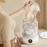 Mini Portable Washing Machine Rechargeable Small Clothes Washer for Travel Use White