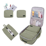 4Pcs Set Travel Luggage Bags 40L Backpack fits 17" Laptop with 3 Packing Cubes Green