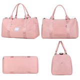 30L Gym Duffel Bag Waterproof with Shoe Compartment for Weekend Trips Pink