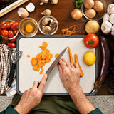 Double Sided Cutting Board 42x28cm Titanium Alloy and Wheat Straw PP