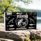 Bass Trout Salmon Fishing Lures Kit – Baits & Tackle Fishing Accessories Set Black