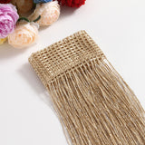 2PCS 100x200cm Shimmer Tassel String Door and Window Divider Curtain Champagne Gold