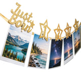 2 Set Glitter Star 1 to 12 Month Banner for First Birthday Photo Display