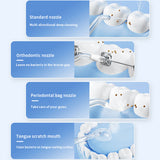 Portable Electric Water Flosser with 200ML Telescopic Tank Travel Oral Irrigator for Teeth Cleaning Green