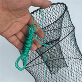 Fishing Bait Cage Trap Collapsible with Pull Rope for Pond Lake