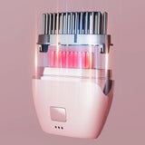 Mini Hair Straightener Rechargeable Portable Hair Straightener Brush Pink
