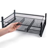 Desk Organizer Monitor Stand Riser with Drawer and Pen Holders for Office