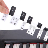 2PCS Reusable 88 Key Piano Note Guide Strip with Staff and Note Names