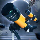 150X Magnification Astronomical Telescope Monocular Refracting Telescope with Finder Scope and Tripod