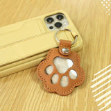 2PCS Pet Paw Shaped Key Chain – Pet Fur Storage and Memorial Gift Key Ring Camel