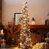 5FT Pop Up Christmas Tree Foldable Design with Metal Stand Decoration Style 2