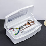 ABS Nail Tool Cleaning Soaking Box with Lift Up Filter Tray White