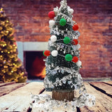 2PCS Christmas Pom Pom Garland Hanging Balls for Christmas Tree Party Decor