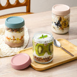 6 Pcs Overnight Oats Containers with Lids Glass jars with Airtight Lids for Snacks Yogurt