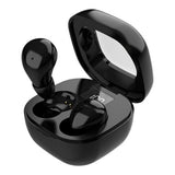 Wireless Bluetooth Small Headphone  Mini Invisible Earbuds with Charging Case for Sleep Work Sports Black