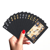 Waterproof Playing Cards – Black & Gold Skull Design Poker Deck