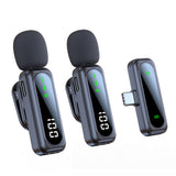 Wireless Lavalier Microphone – Magnetic Mini Mic with LED for Phones