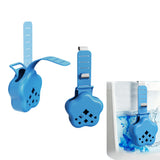 Toilet Tank Cleaning Tablet Holder Adjustable Silicone Metal Hanging Blue