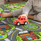 Kids Car Track Play Mat Educational City Road Rug Non-Slip Floor Playmat
