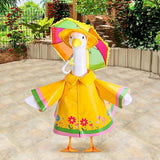 58 cm Raincoat Porch Goose Outfits Yellow Raincoats Costume with Umbrella and Hat